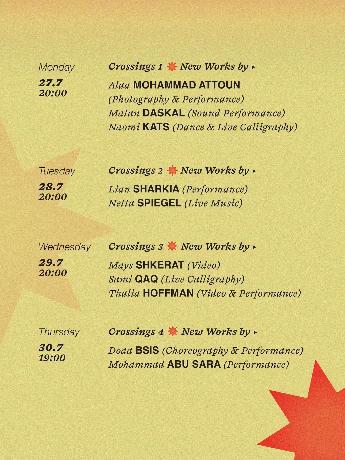 Crossings 1 New Works