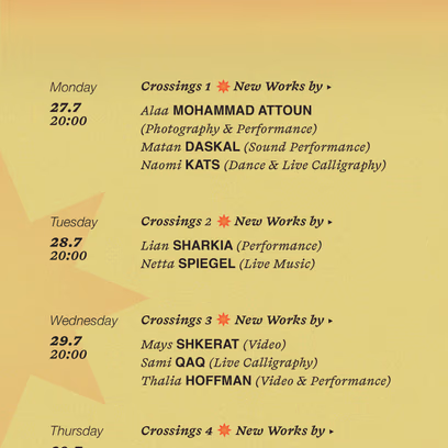 Crossings 1 New Works