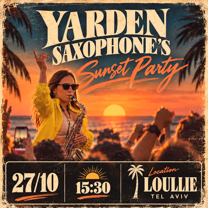 Yarden Saxophone’s sunset party