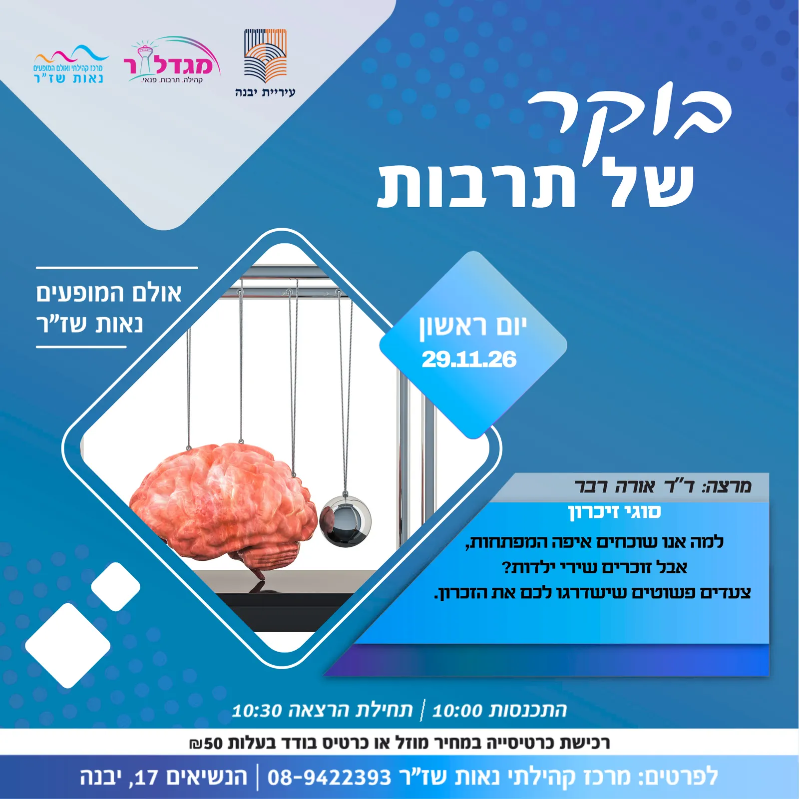 בוקר של תרבות — סוגי הזיכרון