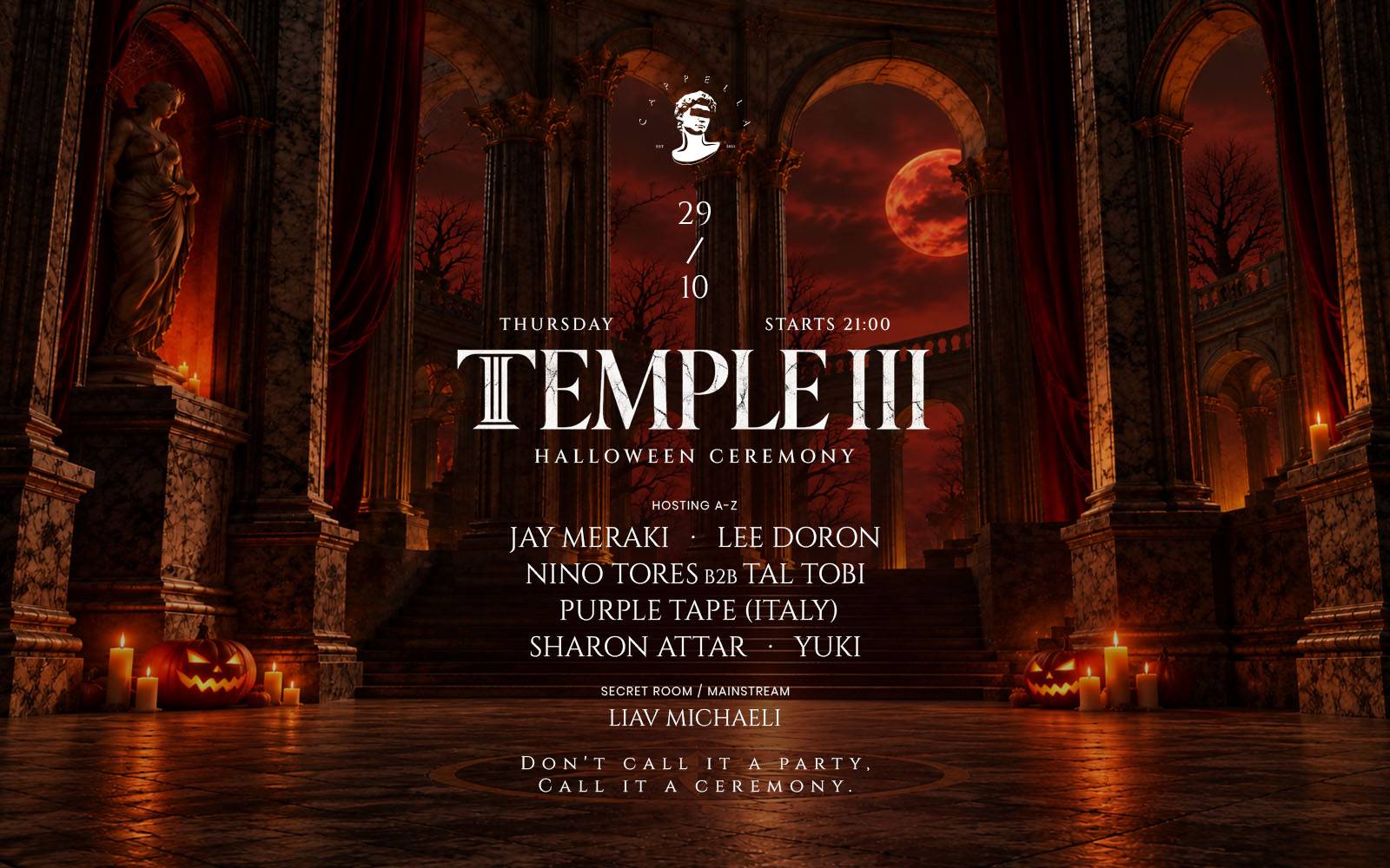 Thursday Temple / Cappella Halloween Ceremony| 30.10