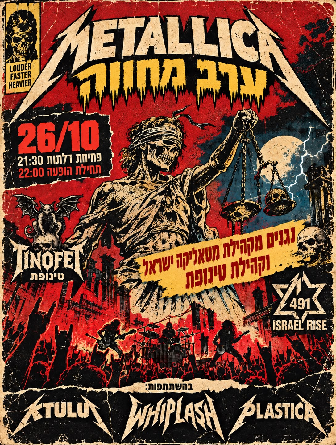 Metallica Tribute Tinofet X Israel RIse