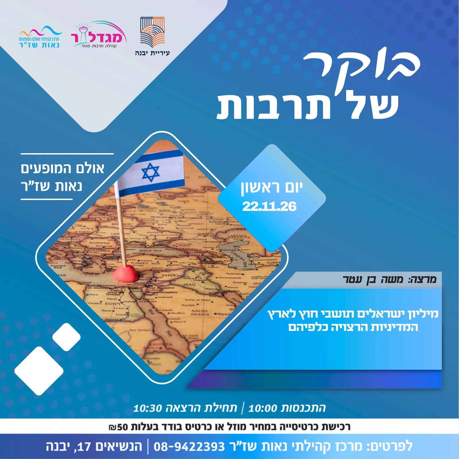 בוקר של תרבות — מיליון ישראלים תושבי חוץ לארץ המדיניות הרצויה כלפיהם