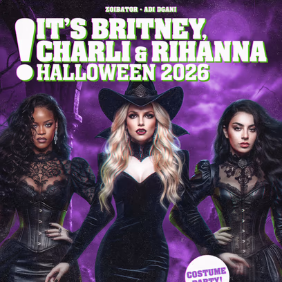 It’S Britney, Charli & Rihanna Halloween 2026! Friday 30.10 Hameretz 2 Club