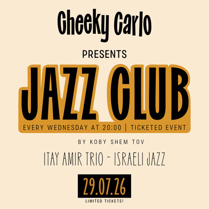 Cheeky Carlo presents- Itay Amir Trio — Israeli Jazz